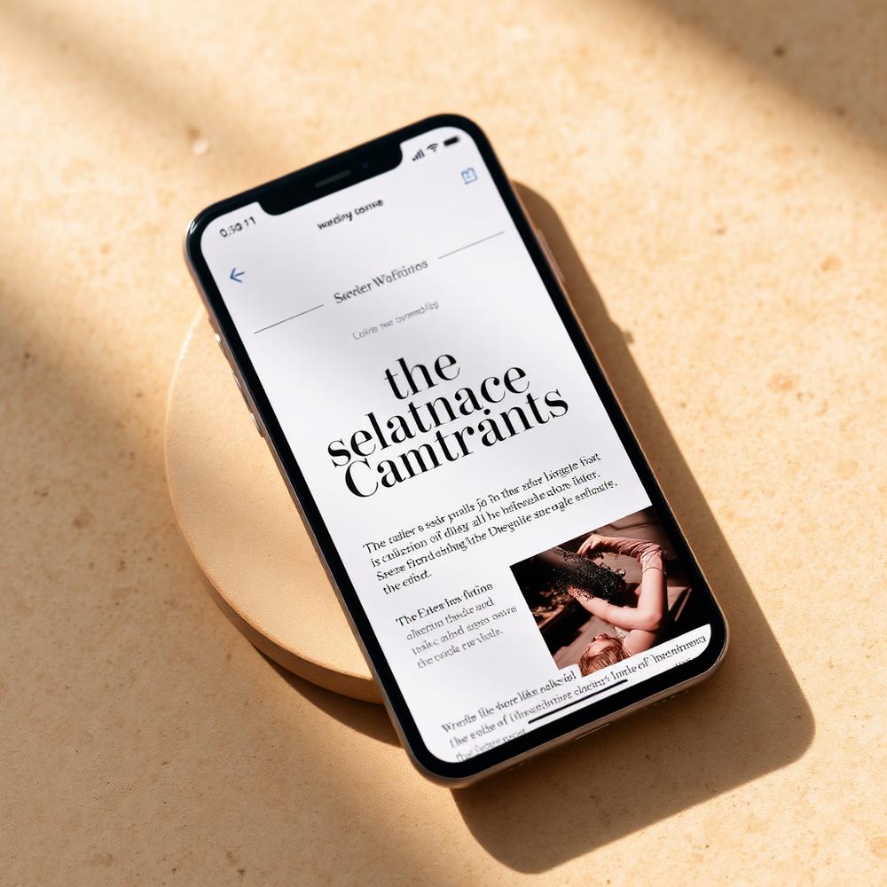 Modern mobile-first website design on a phone